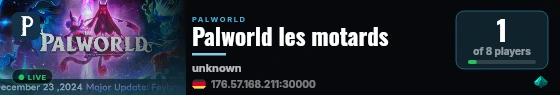 Palworld les motards live status badge
