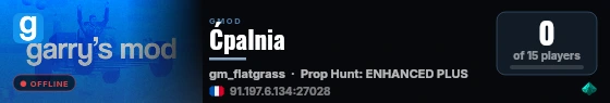 Ćpalnia live status badge