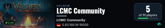 LCMC Community live status badge