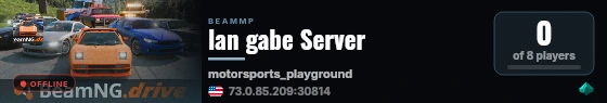 lan gabe Server live status badge