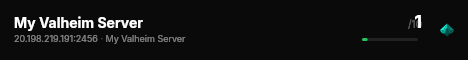 My Valheim Server live status badge