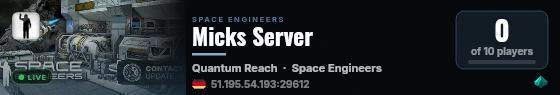 Micks Server live status badge