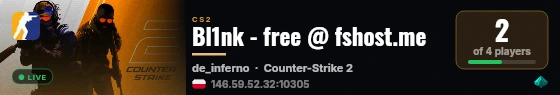 Bl1nk - free @ fshost.me live status badge