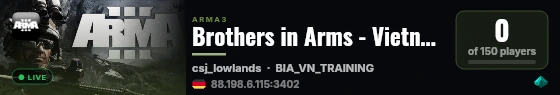 Brothers in Arms - Vietnam Era live status badge
