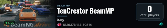 TenCreator BeamMP live status badge