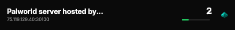 Palworld server hosted by G-Portal live status badge