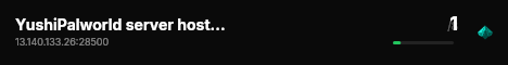 YushiPalworld server hosted by G-Portal live status badge