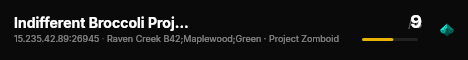 Indifferent Broccoli Project Zomboid Server live status badge