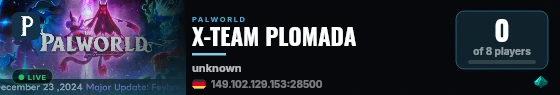 X-TEAM PLOMADA live status badge