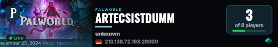 ARTECSISTDUMM live status badge