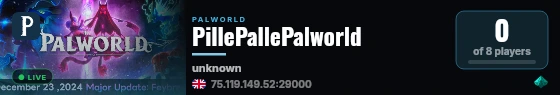 PillePallePalworld live status badge