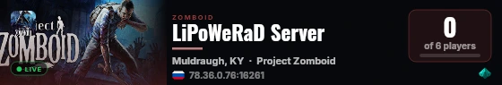 LiPoWeRaD Server live status badge