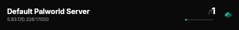 Default Palworld Server live status badge