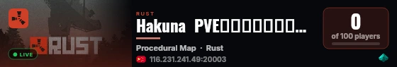 Hakuna  PVE丨萌新丨仿官丨原倍 live status badge