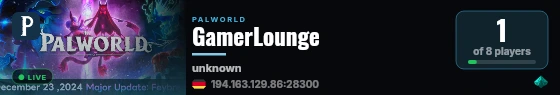 GamerLounge live status badge