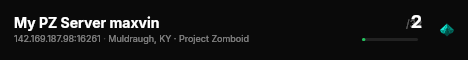 My PZ Server maxvin live status badge