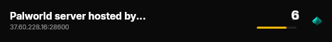 Palworld server hosted by G-Portal live status badge