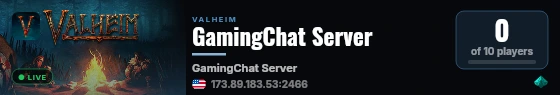 GamingChat Server live status badge