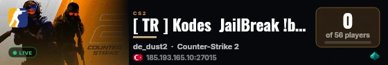 [ TR ] Kodes  JailBreak !borsa !pugb !slot live status badge