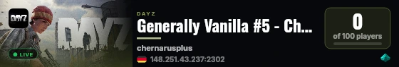 Generally Vanilla #5 - Chernarus live status badge
