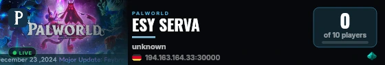 ESY SERVA live status badge
