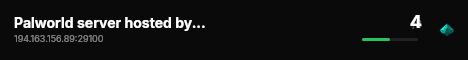 Palworld server hosted by G-Portal live status badge