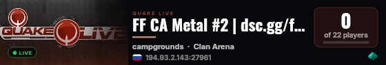 FF CA Metal #2 | dsc.gg/ffql live status badge