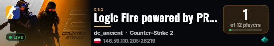 Logic Fire powered by PRACC.COM live status badge