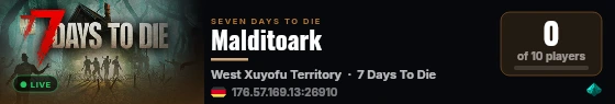 Malditoark live status badge