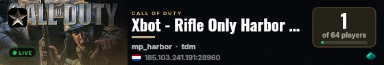 Xbot - Rifle Only Harbor 24/7 || xbots-stats.com <b>|| live status badge