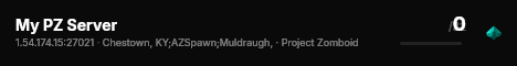 My PZ Server live status badge
