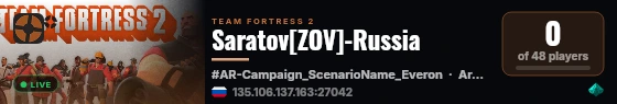 Saratov[ZOV]-Russia live status badge