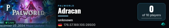 Adracan live status badge