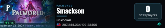Smackson live status badge