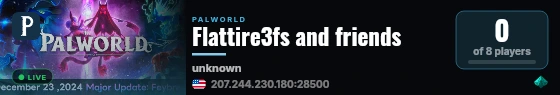 Flattire3fs and friends live status badge