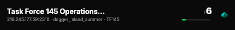 Task Force 145 Operations and Training Server live status badge