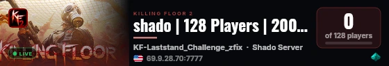 shado | 128 Players | 200+ Custom Maps | Endless live status badge