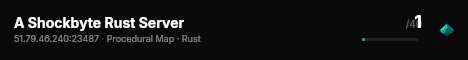 A Shockbyte Rust Server live status badge
