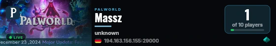 Massz live status badge