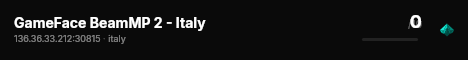 GameFace BeamMP 2 - Italy live status badge