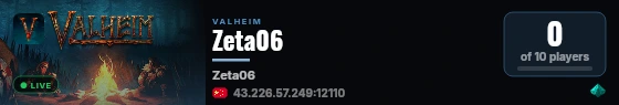 Zeta06 live status badge
