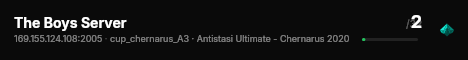 The Boys Server live status badge