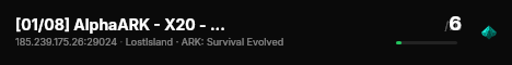 [01/08] AlphaARK - X20 - 4man [LostIsland] - (v358.24) live status badge