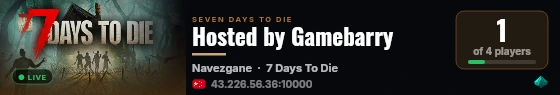 Hosted by Gamebarry live status badge