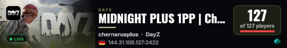 MIDNIGHT PLUS 1PP | Chernarus | WIPE 09.07 live status badge