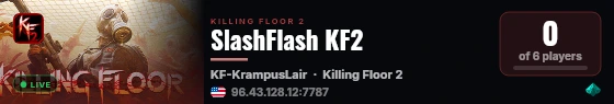 SlashFlash KF2 live status badge