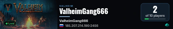 ValheimGang666 live status badge