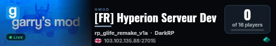 [FR] Hyperion Serveur Dev live status badge