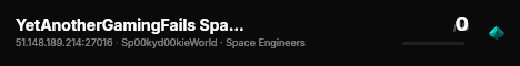 YetAnotherGamingFails Space Engineers Server live status badge