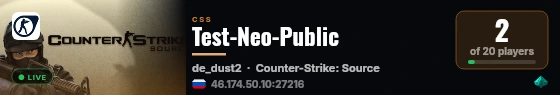 TestNeopublic live status badge